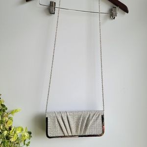 Call It Spring Silver Glitter Chain Purse/Clutch